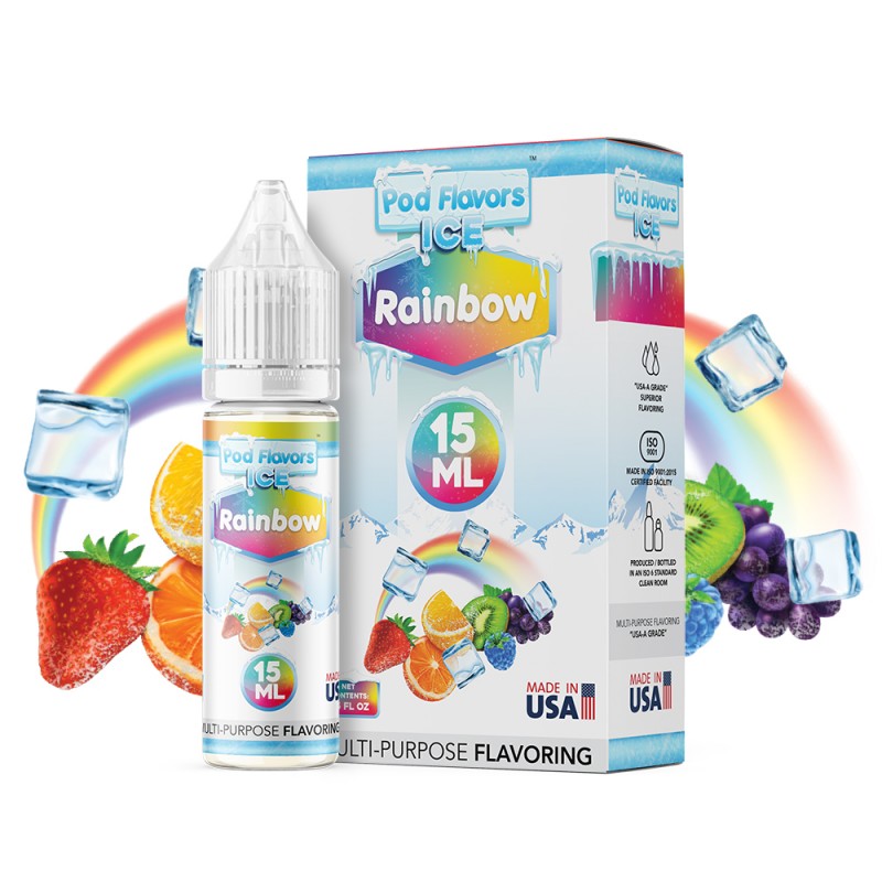 Pod Flavors MultiPurpose Flavoring 15mL Rainbow Ice, pod juice